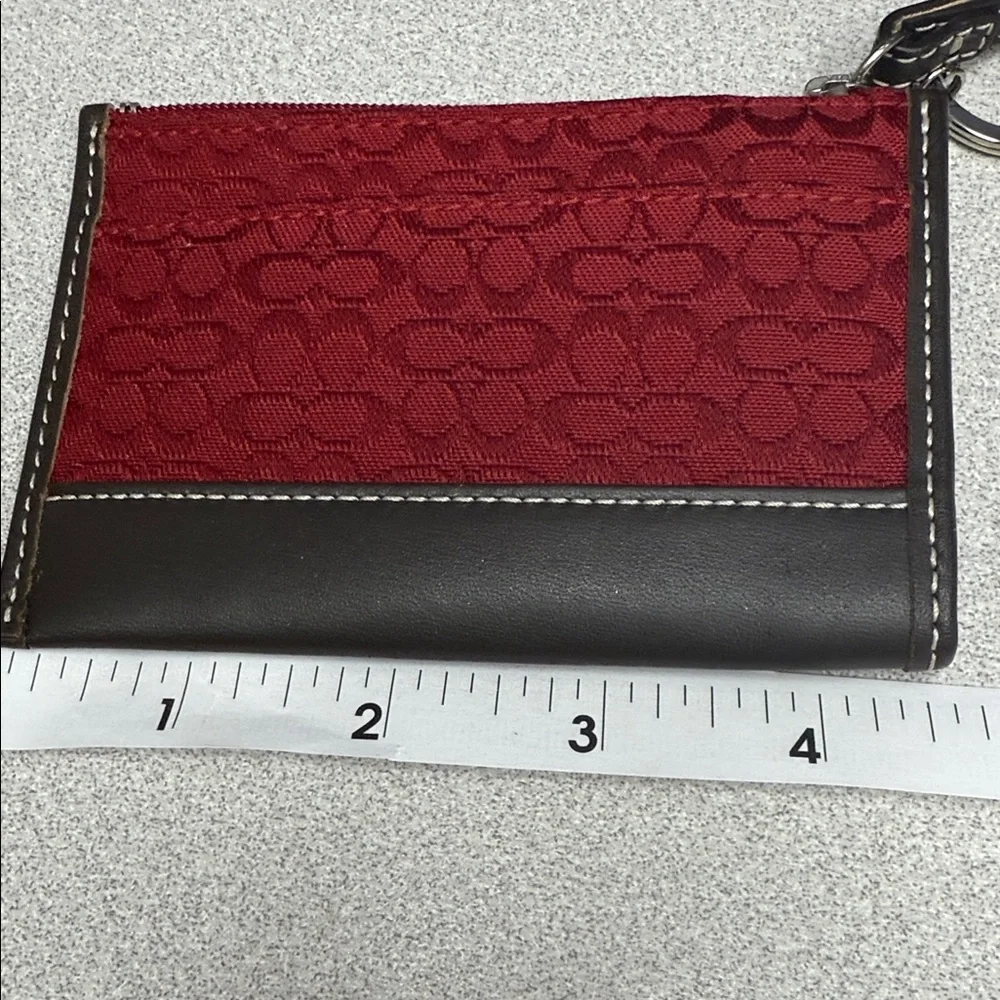 Coach Mini C Jacquard Signature Collection Keyring Wallet